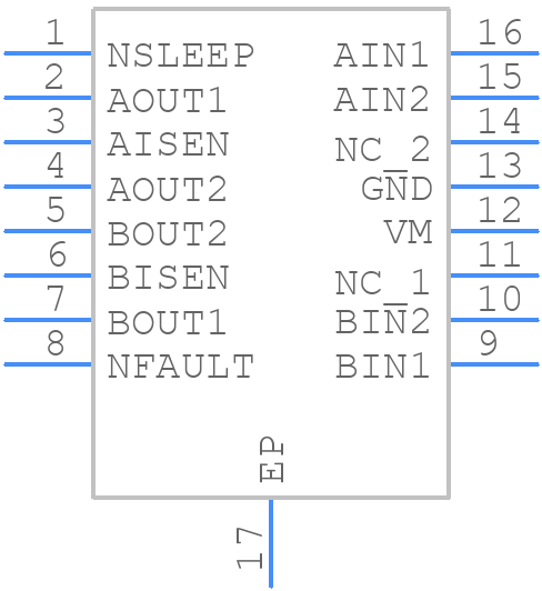 DRV8411PWPR - Texas Instruments - PCB symbol