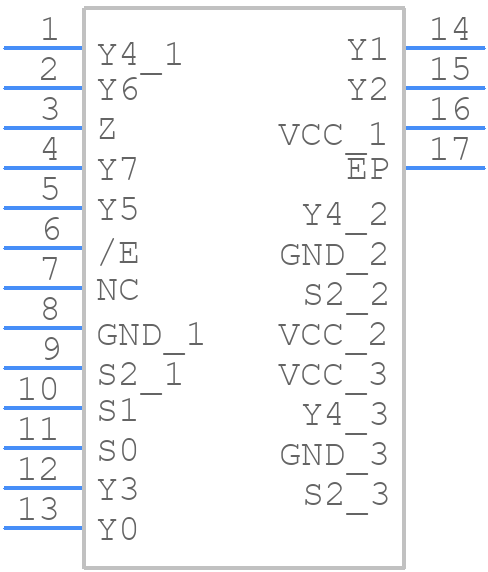 NMUX1308 - Nexperia - PCB symbol