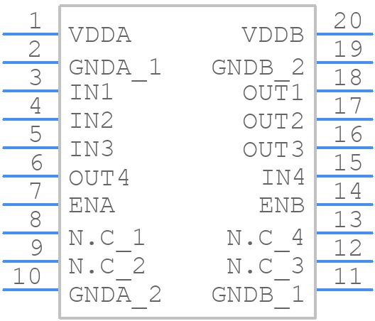 MAX22881CAAP+ - Analog Devices - PCB symbol