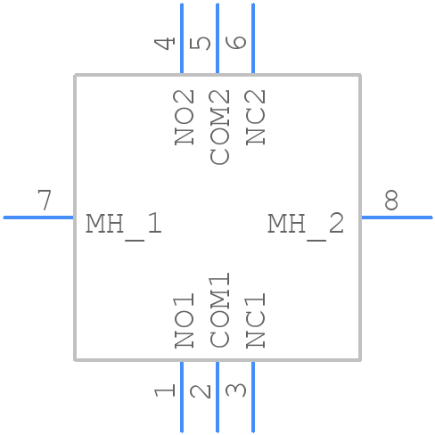 200MDP3T2B2VS2CE - E-Switch - PCB symbol