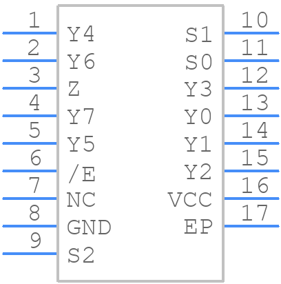 NMUX1308_BQ_DYY_COMBI - Nexperia - PCB symbol