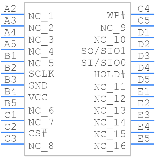 MX25L6439EXDQ-12G(TRAY) - Macronix - PCB symbol