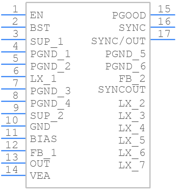 MAX42410AFOA+T - Analog Devices - PCB symbol