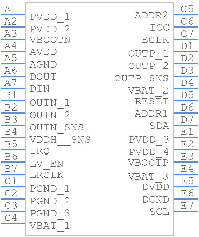 MAX98397EWB+ - Analog Devices - PCB symbol