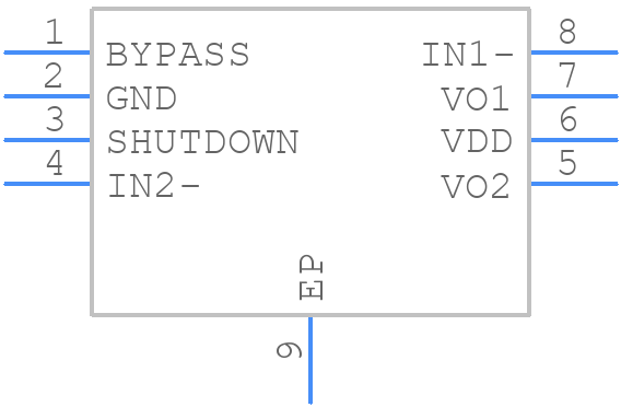 TPA6110A2DGNRG4 - Texas Instruments - PCB symbol