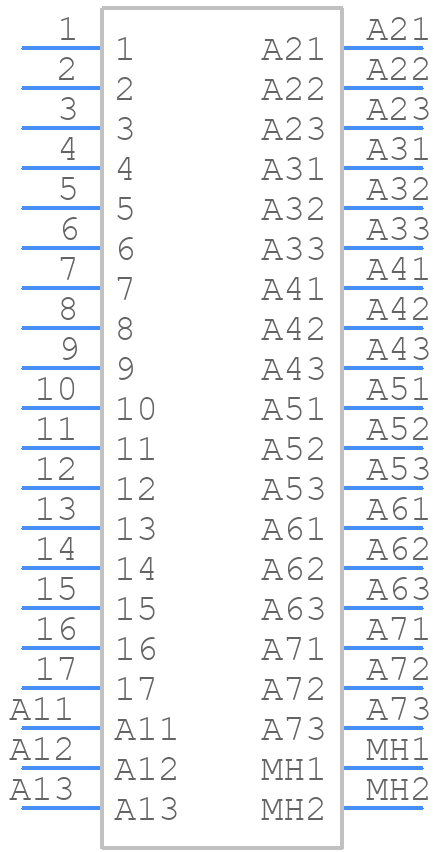 CBD24W7M3S0T0/AA - Positronic - PCB symbol