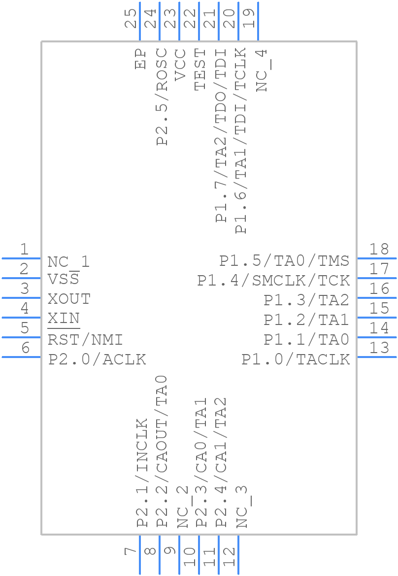 MSP430F1111AIRGER - Texas Instruments - PCB symbol