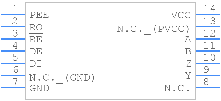 MAX3291ESD+T - Analog Devices - PCB symbol