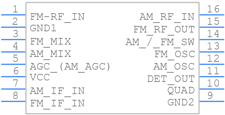 TA8164P - Toshiba - PCB symbol