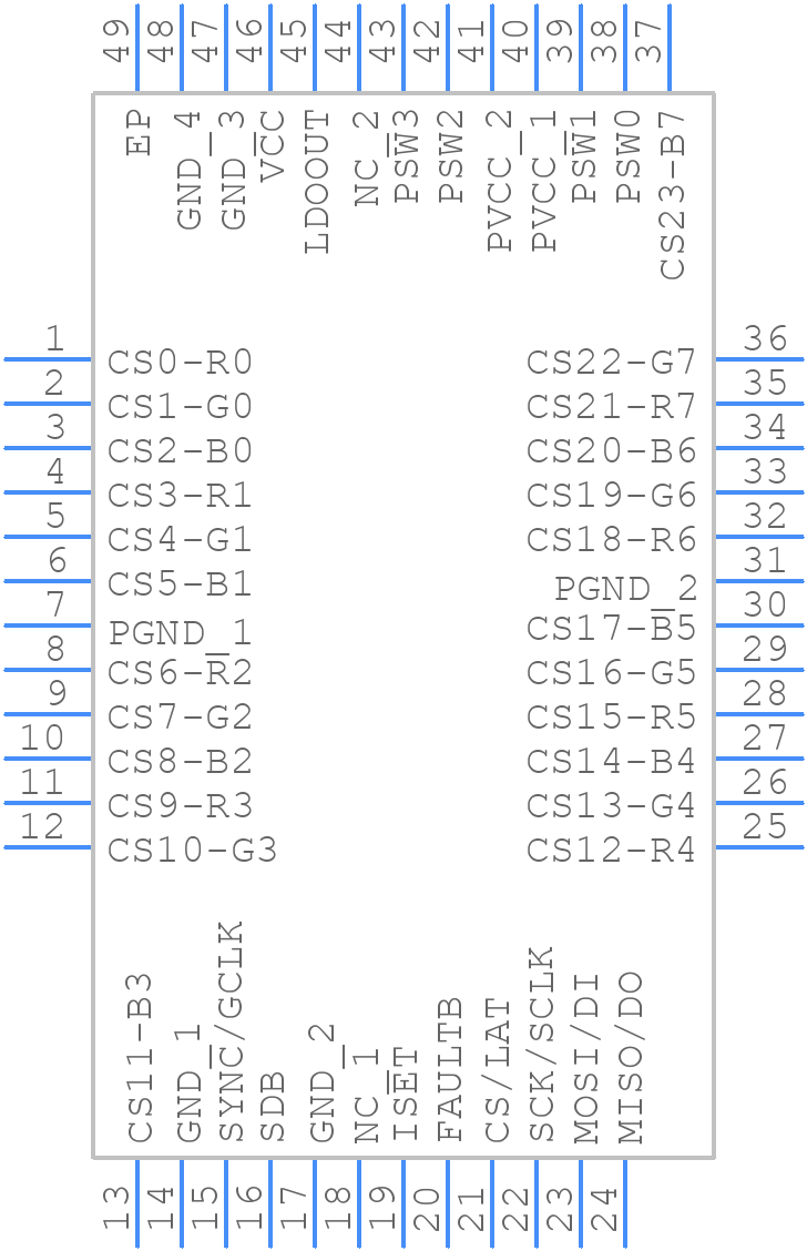 IS32FL3749 - Lumissil Microsystems - PCB symbol