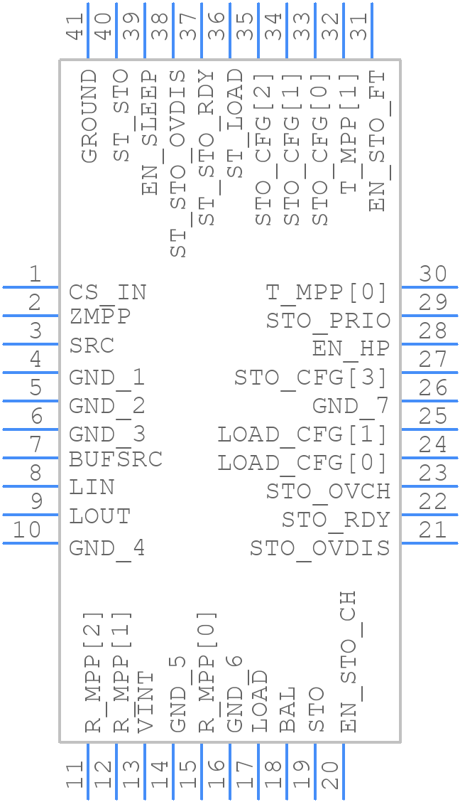 AEM10330-QFN - E-PEAS - PCB symbol