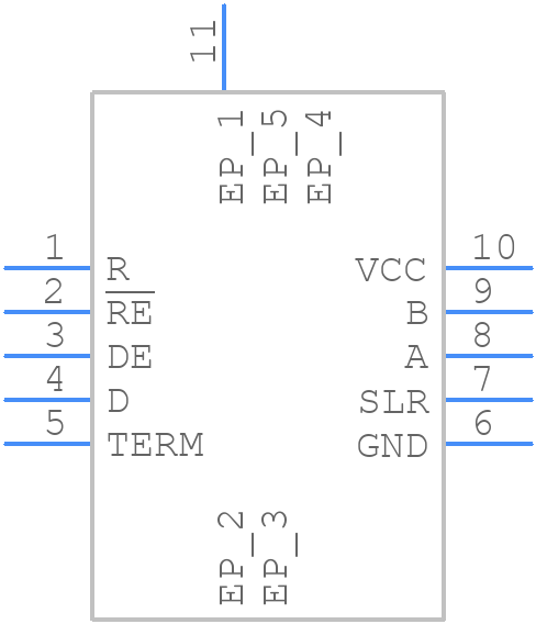 THVD1454DRCR - Texas Instruments - PCB symbol