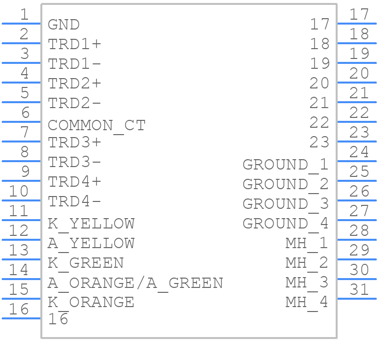 0862-1J1T-46A-F - BelFuse - PCB symbol