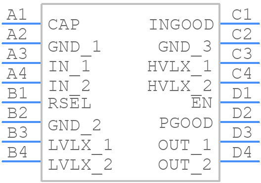 MAX20343IEWE+T - Analog Devices - PCB symbol