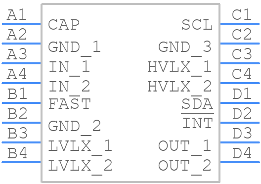 MAX20343MEWE+ - Analog Devices - PCB symbol