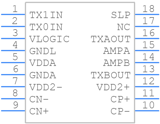 HI-8598PSTF - Holt Integrated Circuits Inc. - PCB symbol