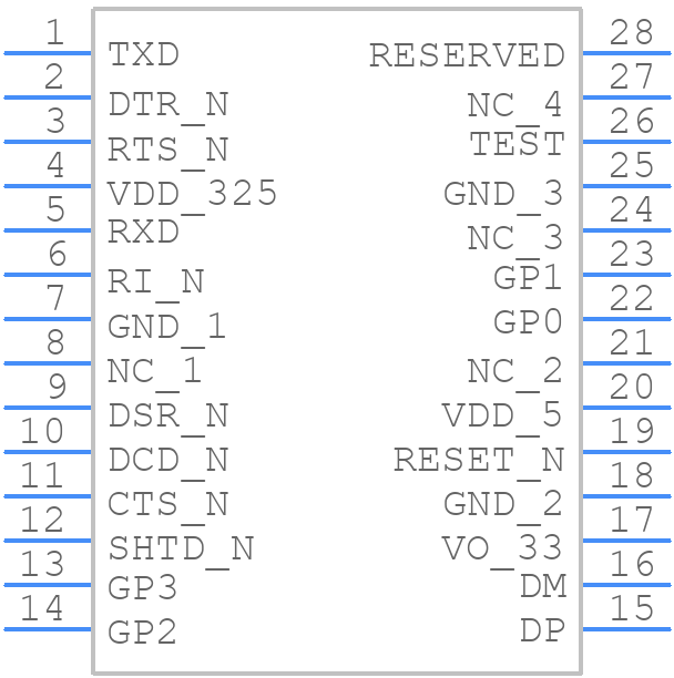 PL-2303HX - Prolific - PCB symbol