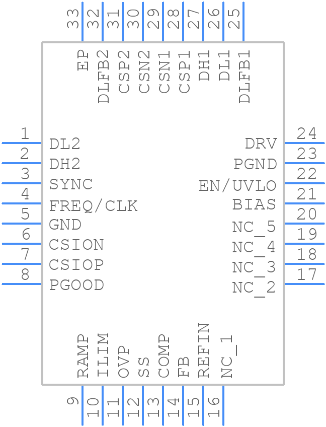 MAX15159ATJ+T - Analog Devices - PCB symbol