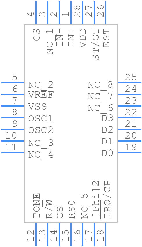 MT8880CP1 - Microsemi Corporation - PCB symbol