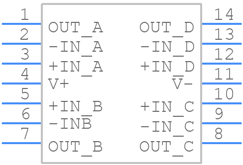OPA4186DR - Texas Instruments - PCB symbol
