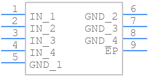 TVS1401DRBR - Texas Instruments - PCB symbol