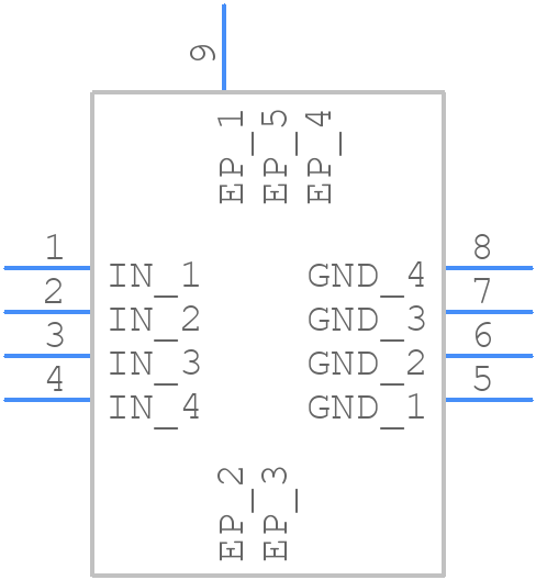 TVS1801DRBR - Texas Instruments - PCB symbol