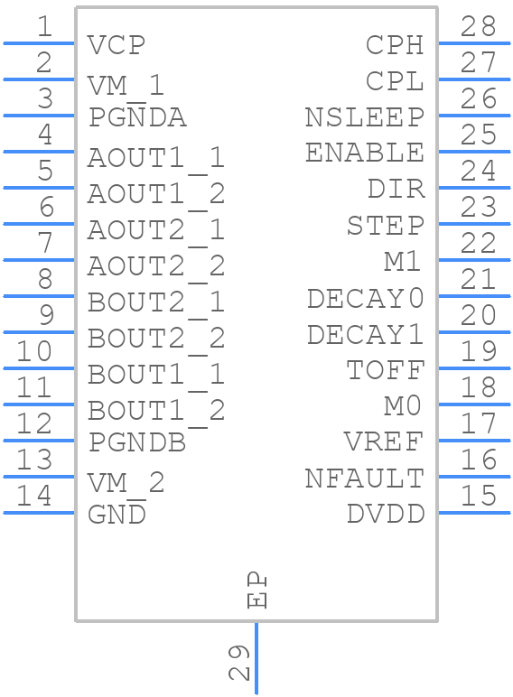 DRV8452PWPR - Texas Instruments - PCB symbol