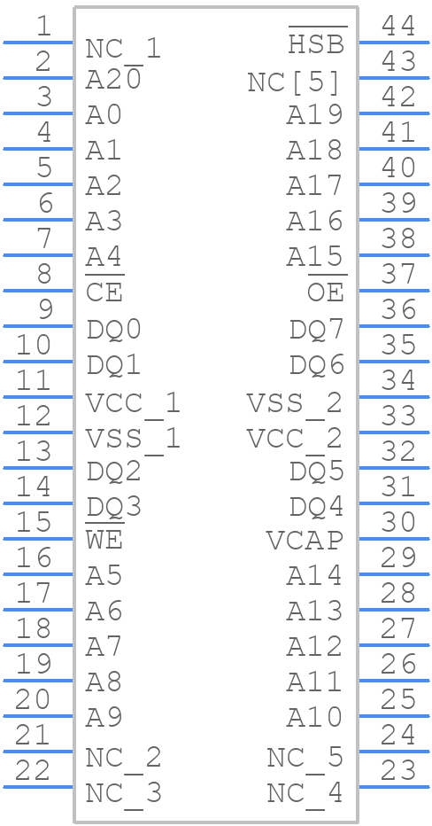 CY14B116L-ZS25XI - Infineon - PCB symbol