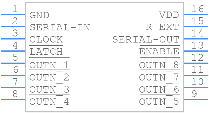 TB62705CF - America Electronic Components - PCB symbol