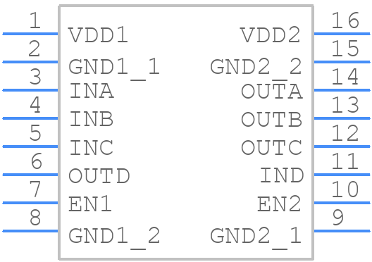 4DIR1421HXUMA1 - Infineon - PCB symbol