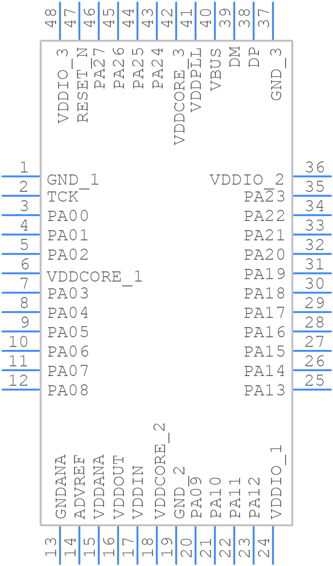 AT32UC3B1256-AUT - Microchip - PCB symbol