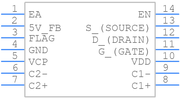 MIC5158YN - Microchip - PCB symbol