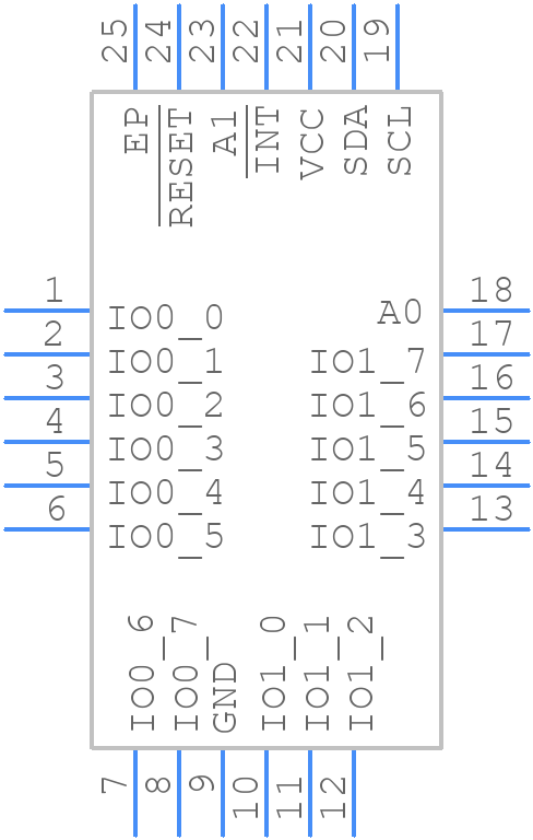 PI4IOE5V9539ZDEX - Diodes Incorporated - PCB symbol
