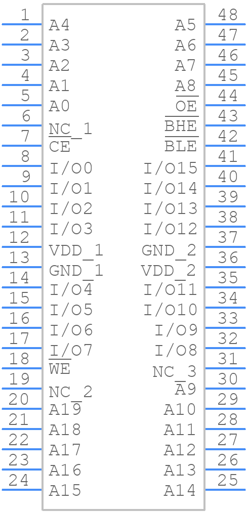 CY7C1061G30-10ZXE - Infineon - PCB symbol