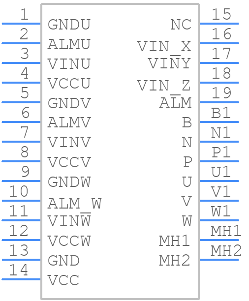6MBP50VFN120-50 - FUJI ELECTRIC - PCB symbol