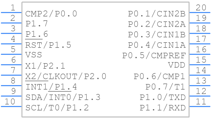 P87LPC764FN - NXP - PCB symbol