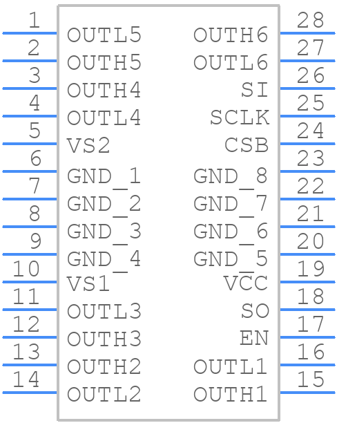 NCV7708FDWR2G - onsemi - PCB symbol