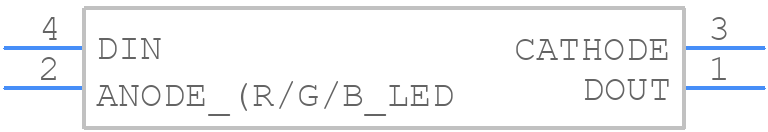 WS2812D-F15MA-CA - Worldsemi - PCB symbol