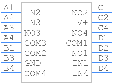 MAX4737EBE+ - Analog Devices - PCB symbol