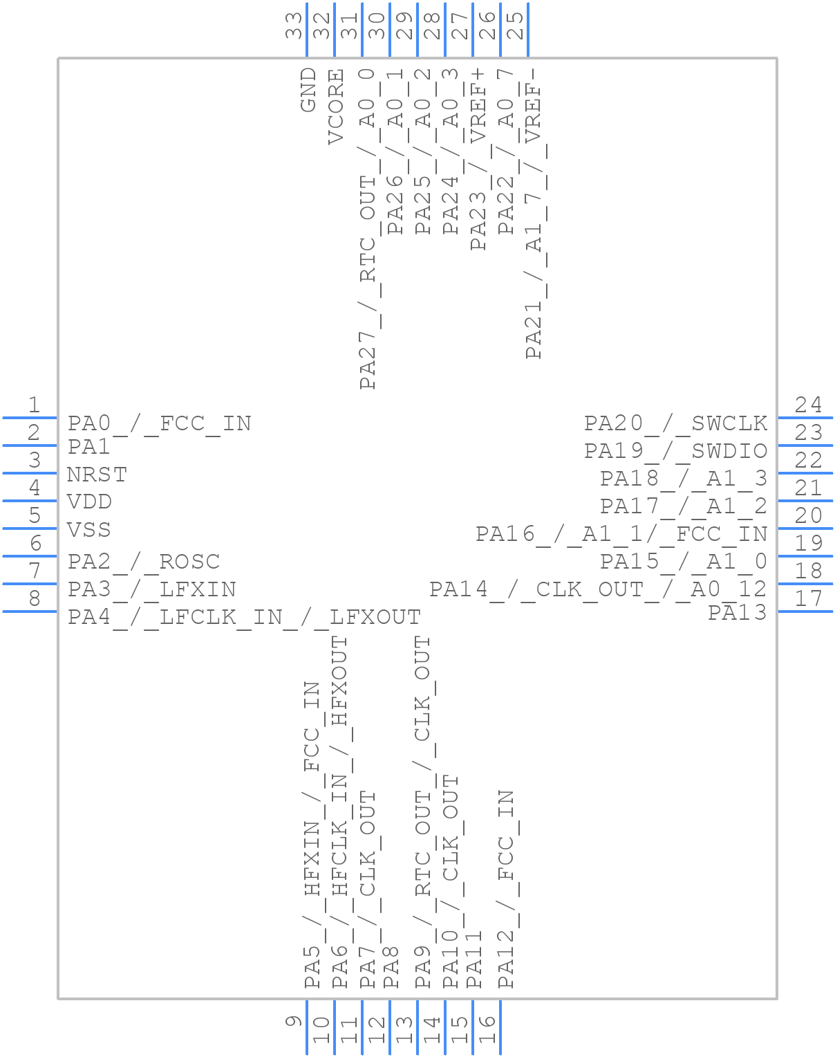 MSPM0G3507SRHBR - Texas Instruments - PCB symbol