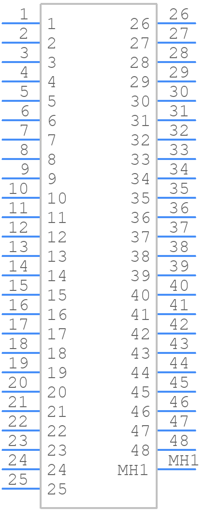 QFN-48(56)BT-0.5-01 - Enplas - PCB symbol