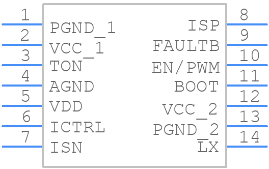 IS32LT3965 - Lumissil Microsystems - PCB symbol