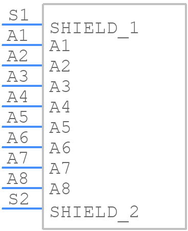DCV8W8P700M30LF - Amphenol - PCB symbol