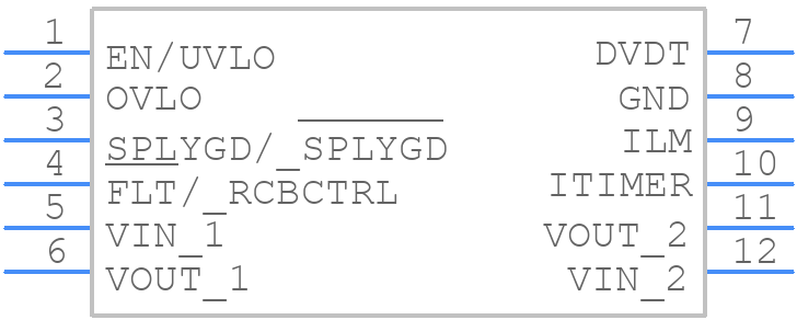 TPS259482AYWPR - Texas Instruments - PCB symbol