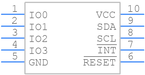 PI4IOE5V9537UEX - Diodes Incorporated - PCB symbol