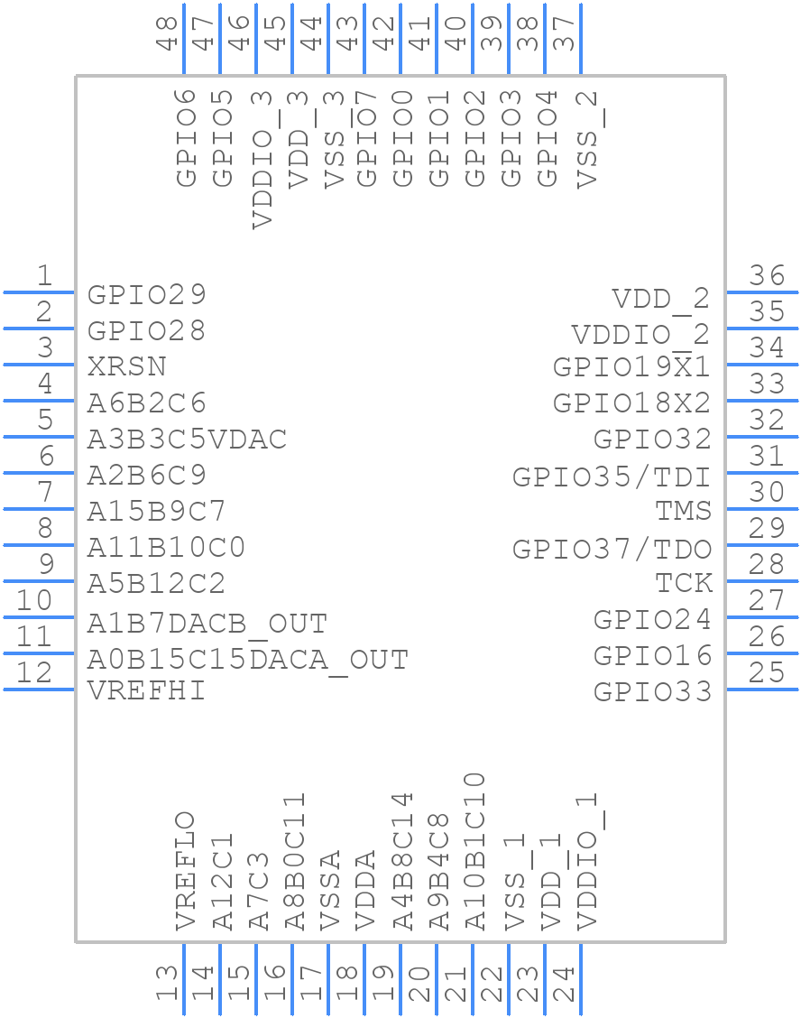 F280034PTRQ1 - Texas Instruments - PCB symbol