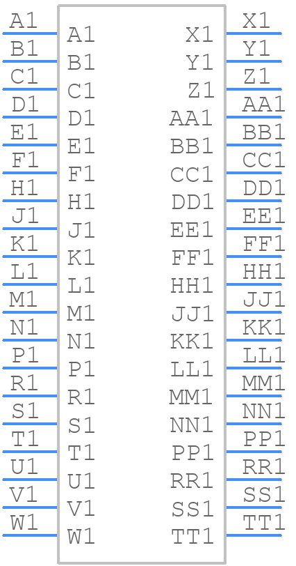516-038-520-302 - EDAC - PCB symbol