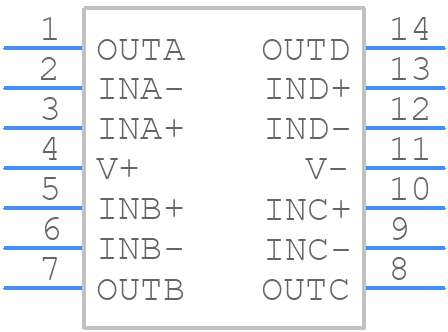 MAX479ESD+ - Analog Devices - PCB symbol