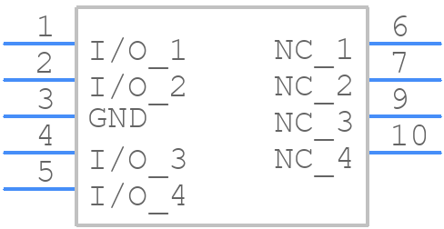 ESDSBULC0504DFN10B-TP - MCC - PCB symbol