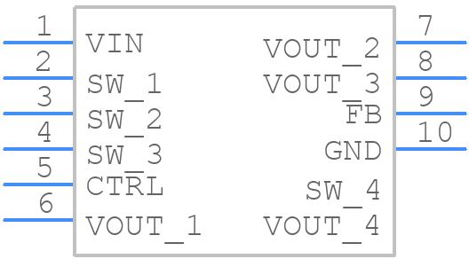 RPZ-1.0-CT - RECOM Power - PCB symbol